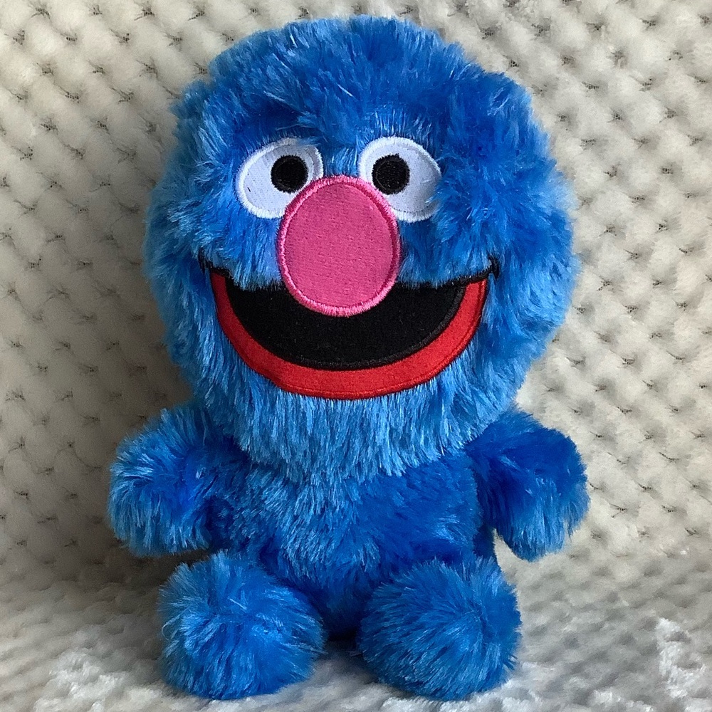 Toy Factory Sesame Street Plush Grover Stuffed Animal Big Head Toy Embroidered